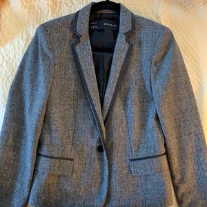 Gray plaid Zara blazer